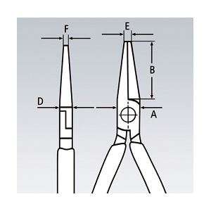 KNIPEX（クニペックス）3442-130 精密プライヤー ヒラ クロスメッシュ