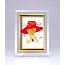 クリスタル フォトフレーム 写真立て ハガキサイズ 150×105mm対応 いわさきちひろ 赤い帽子(縦) 額 写真フレーム