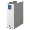 (まとめ) TANOSEE 片開きパイプ式ファイルE A4タテ 800枚収容 背幅106mm グレー 1冊 【×10セット】