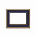 〔 和額 〕 黒い縁に金色フレーム 日本画額 色紙額 木製フレーム 黒金 色紙F6サイズ 410×318mm 紺 額縁 額 フレーム