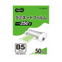 (まとめ) TANOSEE ラミネートフィルム B5 グロスタイプ(つや有り) 250μ 1パック(50枚) 【×2セット】