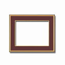 〔 和額 〕 黒い縁に金色フレーム 日本画額 色紙額 木製フレーム 黒金 色紙F8サイズ 455×380mm エンジ 額縁 額 フレーム