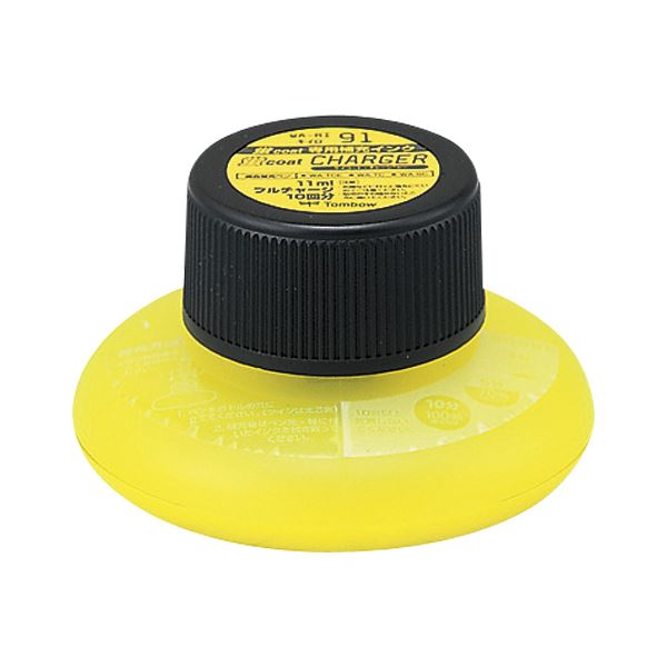 (まとめ) トンボ鉛筆 蛍コートチャージャー WA-RI91 黄 1個入 【×10セット】