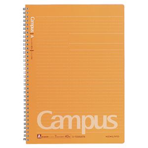 （まとめ） コクヨ キャンパス ツインリングノート（ドット入り罫線） A4 A罫 40枚 ス-T225ATN 1冊 【×10セット】
