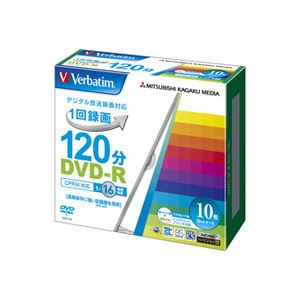 (まとめ) バーベイタム 録画用DVD-R 120分 ホワイトワイドプリンターブル 5mmスリムケース VHR12JP10V1 1パック(10枚) 【×5セット】