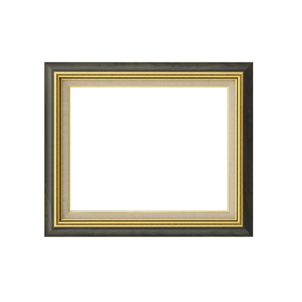 日本製 油絵額縁 フレーム F12号 グリーン 壁掛けひも アクリル 8116 油額 油絵額 額 額縁