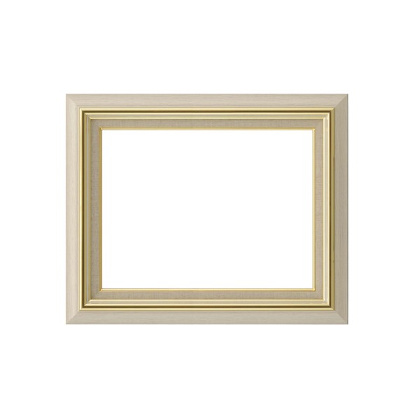 日本製 油絵額縁 フレーム F12号 アイボリー 壁掛けひも アクリル 8116 油額 油絵額 額 額縁