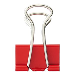 （まとめ） TANOSEE ダブルクリップ 小 口幅19mm レッド 1箱（10個） 【×60セット】