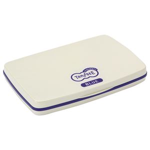 （まとめ） TANOSEE スタンプ台 中形 藍色 1個 【×5セット】