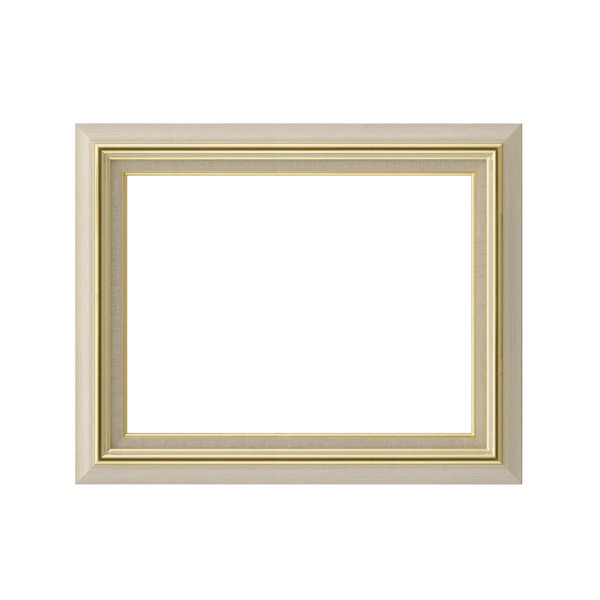 日本製 油絵額縁 フレーム F15号 アイボリー 壁掛けひも アクリル 8116 油額 油絵額 額 額縁