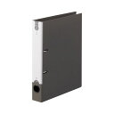(まとめ) TANOSEE Dリングファイル(PP表紙) A4タテ 2穴 250枚収容 背幅43mm ダークグレー 1セット(10冊) 【×2セット】