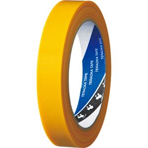 （まとめ） 寺岡製作所 貼ってはがせるP-カットテープ 18mm×25m 黄 4142-18キ 1巻 【×20セット】