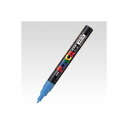 (まとめ) 三菱鉛筆 ユニ ポスカ 細字(0.9-1.3mm) PC-3M.8 水色 1本入 【×10セット】