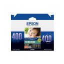 (まとめ) エプソン EPSON 写真用紙<光沢> L判 KL400PSKR 1箱(400枚) 【×2セット】