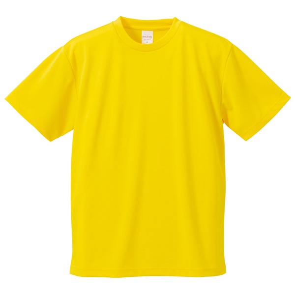 〔5枚セット〕 Tシャツ XXXXL カナリア イエロー UVカット 吸汗 速乾 4.1オンス さらさらドライ 半袖 ティーシャツ tシャツ