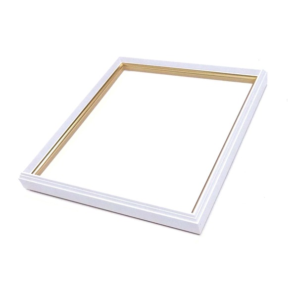 〔 カラー 色紙額 〕細い色紙額 細いフレームの色紙額 カラー色紙額(8×9)275×244mm 白 額縁 額 フレーム