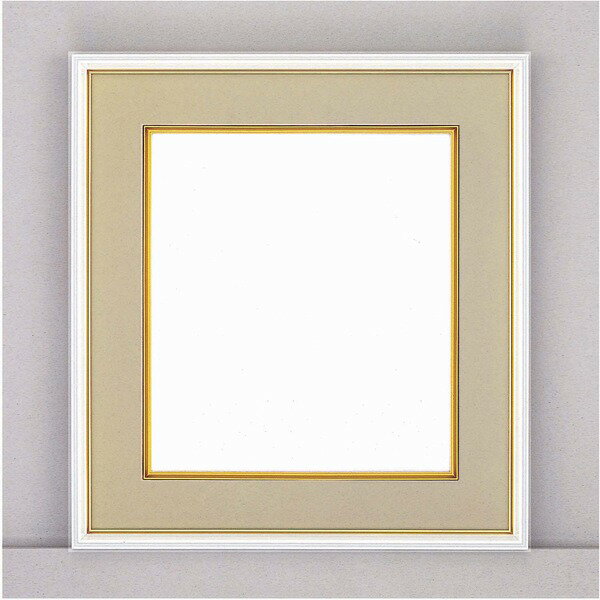 〔 カラー 色紙額 〕細い色紙額 細いフレームの色紙額 カラー色紙額 273×242mm 白 額縁 額 フレーム