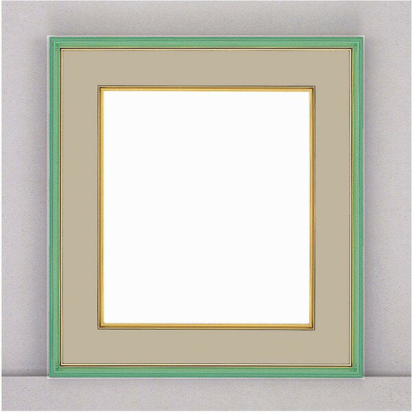 〔 カラー 色紙額 〕細い色紙額 細いフレームの色紙額 カラー色紙額 273×242mm グリーン 額縁 額 フレーム