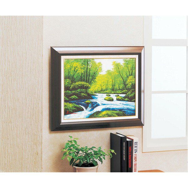 油絵額 フレームセット オンタケF6号 工藤昭重 「奥入瀬川」 433×525×50mm 化粧箱入り 額縁 額 フレーム