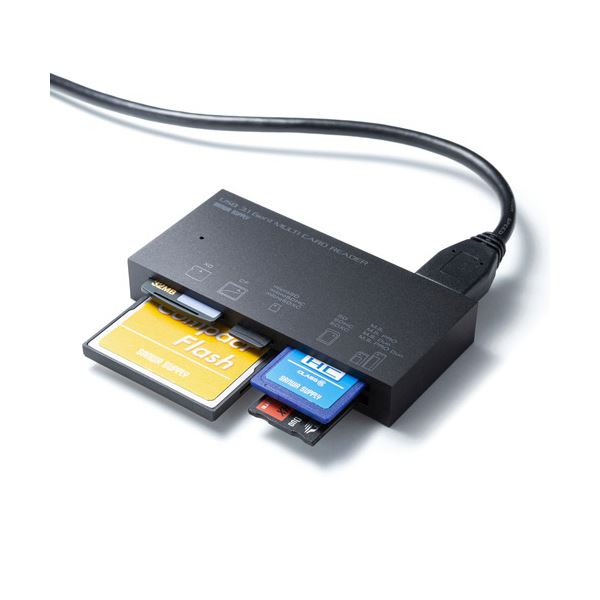 サンワサプライ USB3.1マルチカードリーダー ブラック ADR-3ML50BK 1個