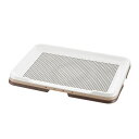 (まとめ)お掃除簡単ステップトレー ワイド ダークブラウン (ペット用品) (×2セット)(4)