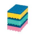 (まとめ)キクロン PRO スポンジたわしハードカラーアソート 1パック(3個)【×10セット】