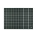 ライオン事務器 カッティングマット再生PVC製 両面使用 620×450×3mm 黒/黒 CM-6011 1枚