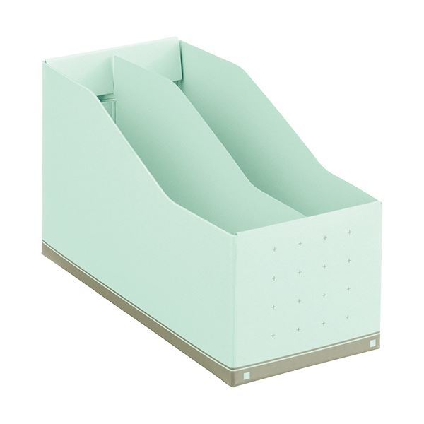 （まとめ）ライオン事務器 ボックスファイルA5ヨコ 背幅105mm 水 BF-877 1個 【×10セット】