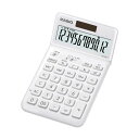 (まとめ)カシオ デザイン電卓 12桁ジャストタイプ ホワイト JF-S200-WE-N 1台【×2セット】(2)