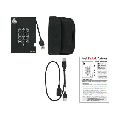 Apricorn AegisFortress 暗証番号対応ポータブルSSD 1TB A25-3PL256-S1000F(R2) 1台 - Image 3