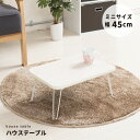 ハウステーブル(45) (ホワイト/白) 幅45cm×奥行30cm 折りたたみローテーブル 木目 軽量 コンパクト ミニ 完成品 NK-45