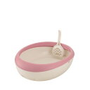 (まとめ)ラプレ ネコトイレ M コーラルピンク (ペット用品) (×5セット)(4)
