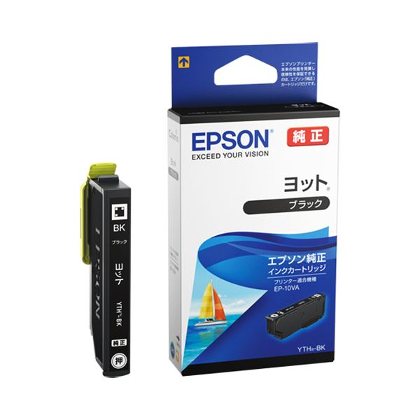 （まとめ）エプソン インクカートリッジ ヨットブラック YTH-BK 1個 【×5セット】