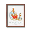 絵画額 ピーターラビット おつかい ブラウン 木製 フレーム 額縁 額