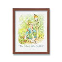 絵画額 ピーターラビット お食事中 ブラウン 木製 フレーム 額縁 額