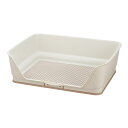 (まとめ)お掃除簡単ステップ壁付トイレ ワイド アイボリー (ペット用品) (×2セット)(4)