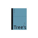 （まとめ）キョクトウ・アソシエイツ Trees A6 B罫 48枚 ブルーグレー【×100セット】