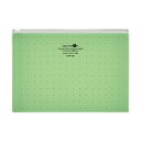 (まとめ)リヒトラブ AQUA DROPsクリヤーケース A5ヨコ 黄緑 F-5302-6 1枚【×20セット】(3)