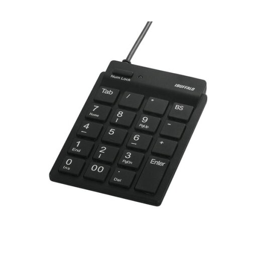 (まとめ)バッファロー スリムテンキーボードUSB2.0ハブ(2ポート)/Tabキー付 ブラック BSTKH08BK 1個【×3セット】 (まとめ)バッファロー スリムテンキーボードUSB2.0ハブ(2ポート)/Tabキー付 ブラック BSTKH08BK 1個【×3セット】