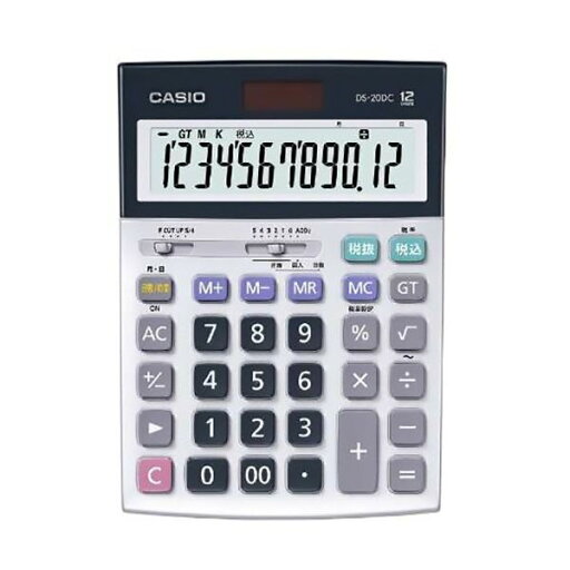 カシオ 本格実務電卓 日数&時間計算 12桁 デスクタイプ DS-20DC-N 1台 カシオ 本格実務電卓 日数&時間計算 12桁 デスクタイプ DS-20DC-N 1台