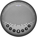 eMeet スピーカーフォン 360°集音 USB/Bluetooth対応 ノイズキャンセリングVoiceIA技術 連結可能 グレー LUNA-G LUNA-G