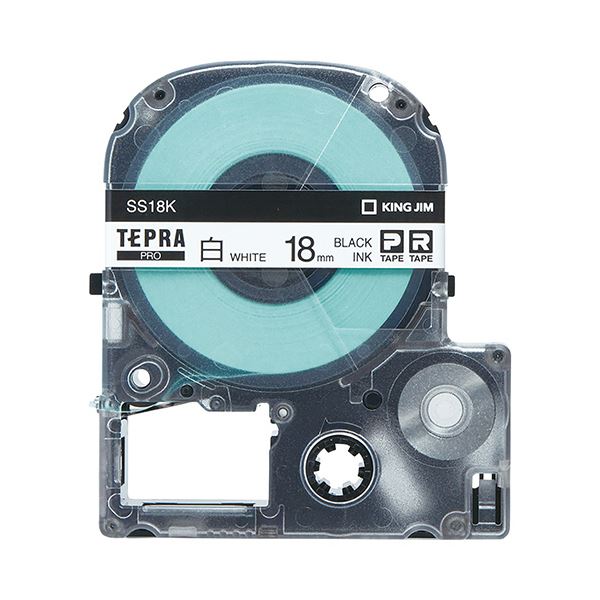 キングジム テプラ PROテープカートリッジ 18mm 白/黒文字 エコパック SS18K-10PN1セット(50個:10個×5パック)