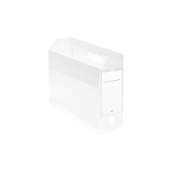 （まとめ）プラス PPボックスファイル+ クリアホワイト【×20セット】