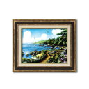 〔 額装品 〕 世界の名画 ダークブラウンアンティーク額 F6 アラン・ギアナ絵画額「運命の岬」 フレーム 額縁 額