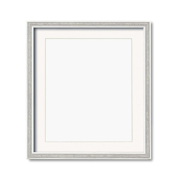 〔 軽量水彩額 〕 模様入り 水彩額 F10号 マット付 シルバー UV 紫外線 カットアクリル 額 額縁 フレーム