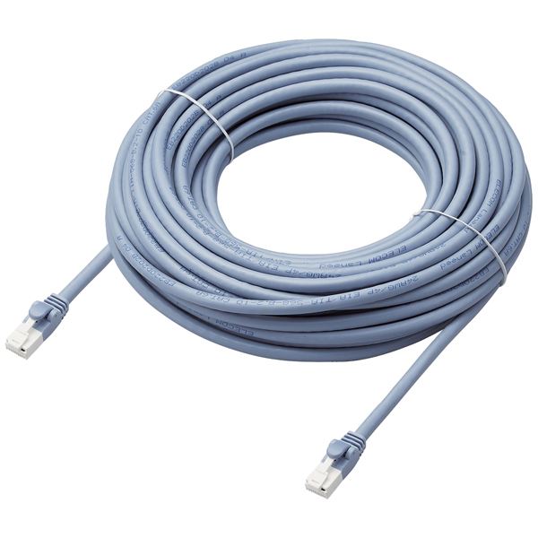 エレコム LANケーブル／CAT6A対応／EURoHS指令準拠／爪折れ防止／簡易パッケージ仕様／15m／ヨリ線／ブルー LD-GPAT／BU15／RS(2)
