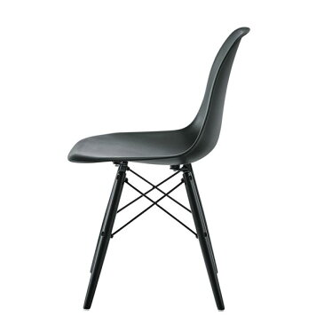 モダン パーソナルチェア/椅子 2脚セット 【ブラック】 幅44cm×奥行53cm×高さ79cm×座面高44cm 木製脚付き 【組立品】