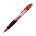 (まとめ)TANOSEE ノック式ゲルインクボールペン スリム 0.5mm 赤 1本 【×50セット】(3)