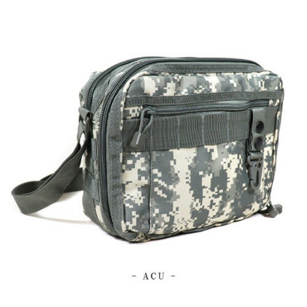 モール ショルダー バッグ カバン ACU ナイロンキャンバス地 裏防水 頑丈 レプリカ ミリタリーウェア ..