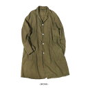 フランス軍 タイプ ワークコート ブラウン 2 メンズM 麻綿混 仏軍 コート ミリタリーウェア ミリタリーコート 上着